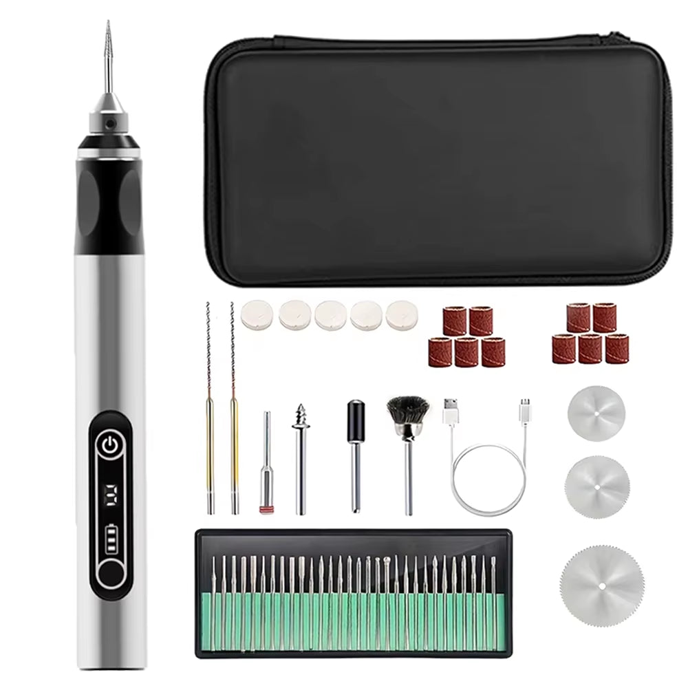 USB Cordless Rotary Tool Kit Woodworking Engraving Pen DIY for Jewelry Metal Glass Mini Wireless Drill